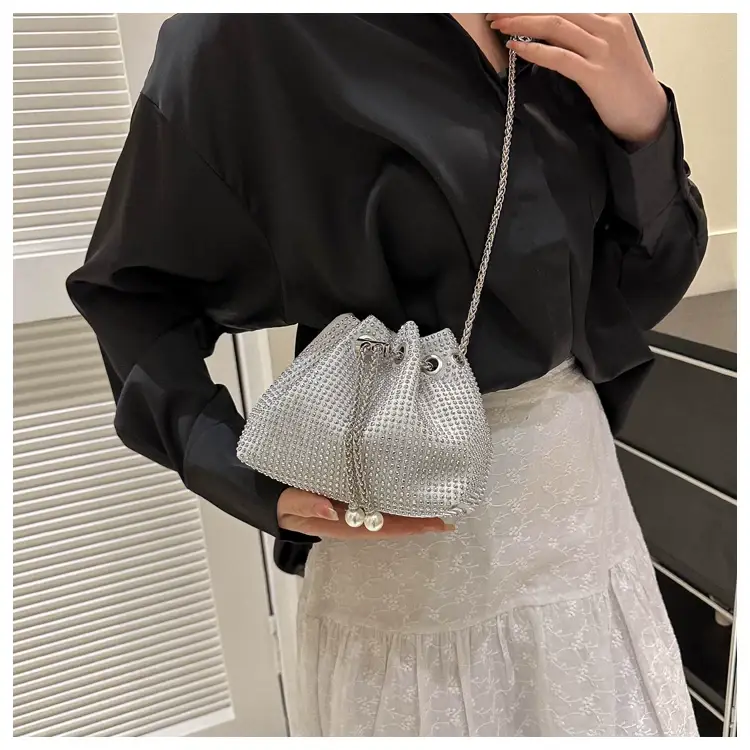 Rhinestone Bucket Bag Women's Casual Shoulder Crossbody Bag — feature 12