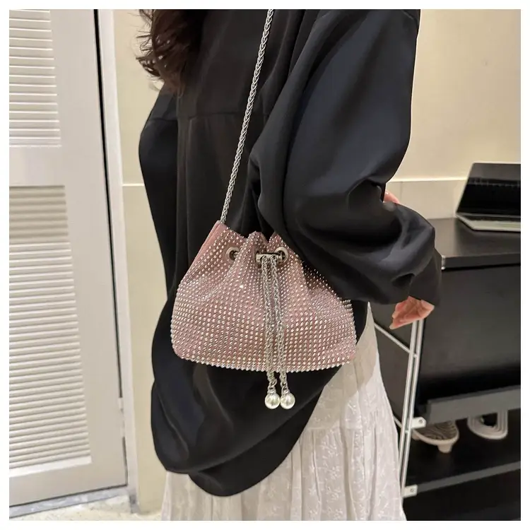 Rhinestone Bucket Bag Women's Casual Shoulder Crossbody Bag — feature 13