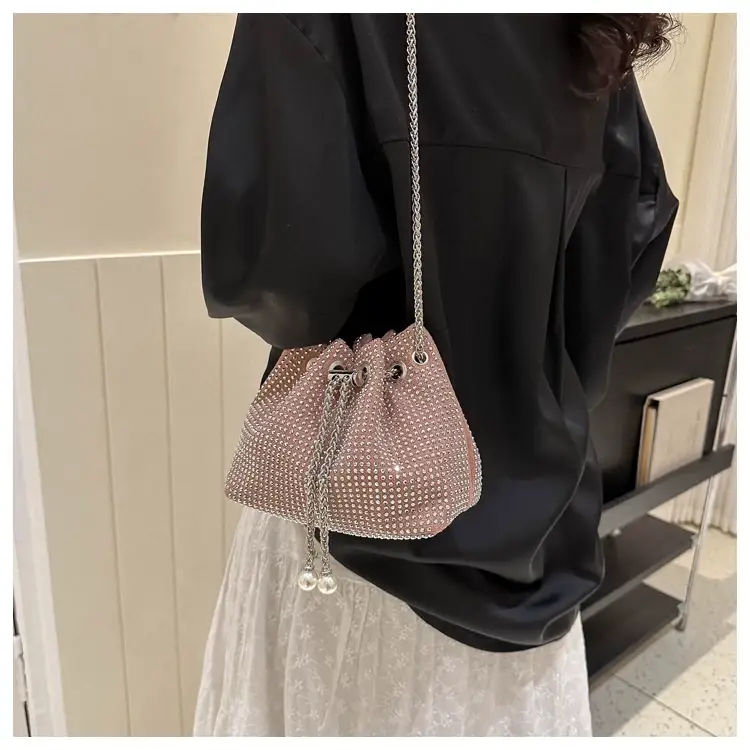 Rhinestone Bucket Bag Women's Casual Shoulder Crossbody Bag — feature 14