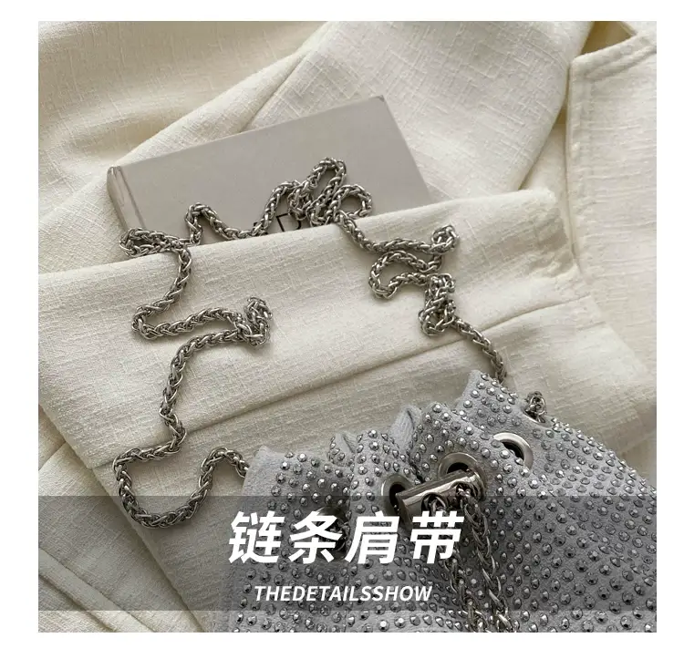 Rhinestone Bucket Bag Women's Casual Shoulder Crossbody Bag — feature 4