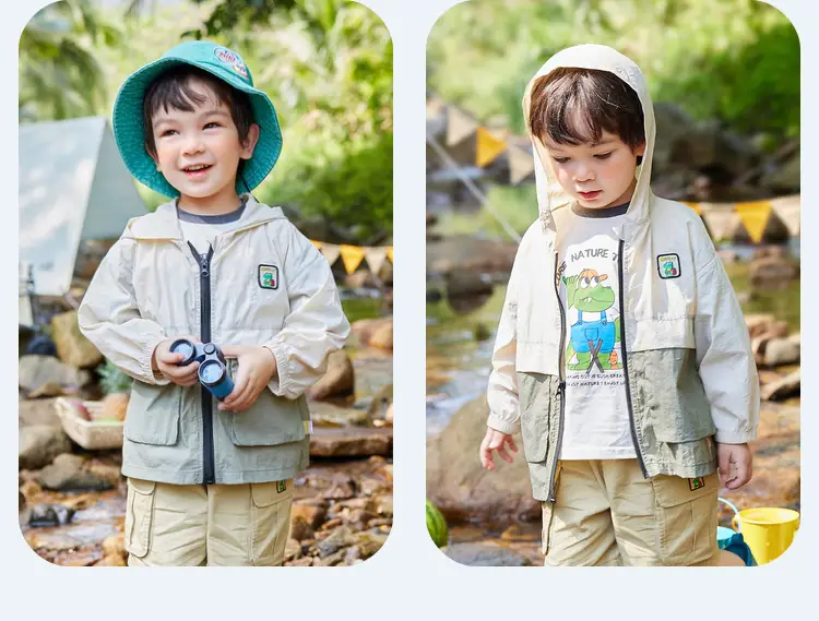 Doodle Baby Sunshade Jacket Boys Zipper Summer Outdoors — feature 35