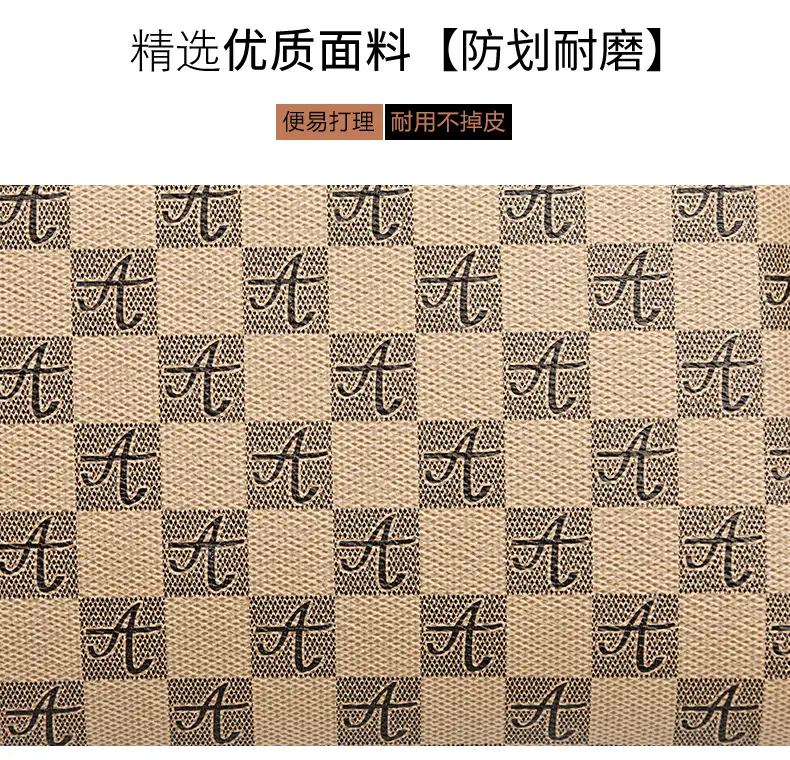 Korean Style Women's Handbag Brown Checkered Shoulder Crossbody — feature 9