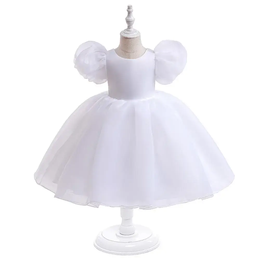 Black Puff Sleeve Princess Dress for Girls - Image 6