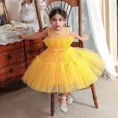 Black Puff Sleeve Princess Dress for Girls — feature 9