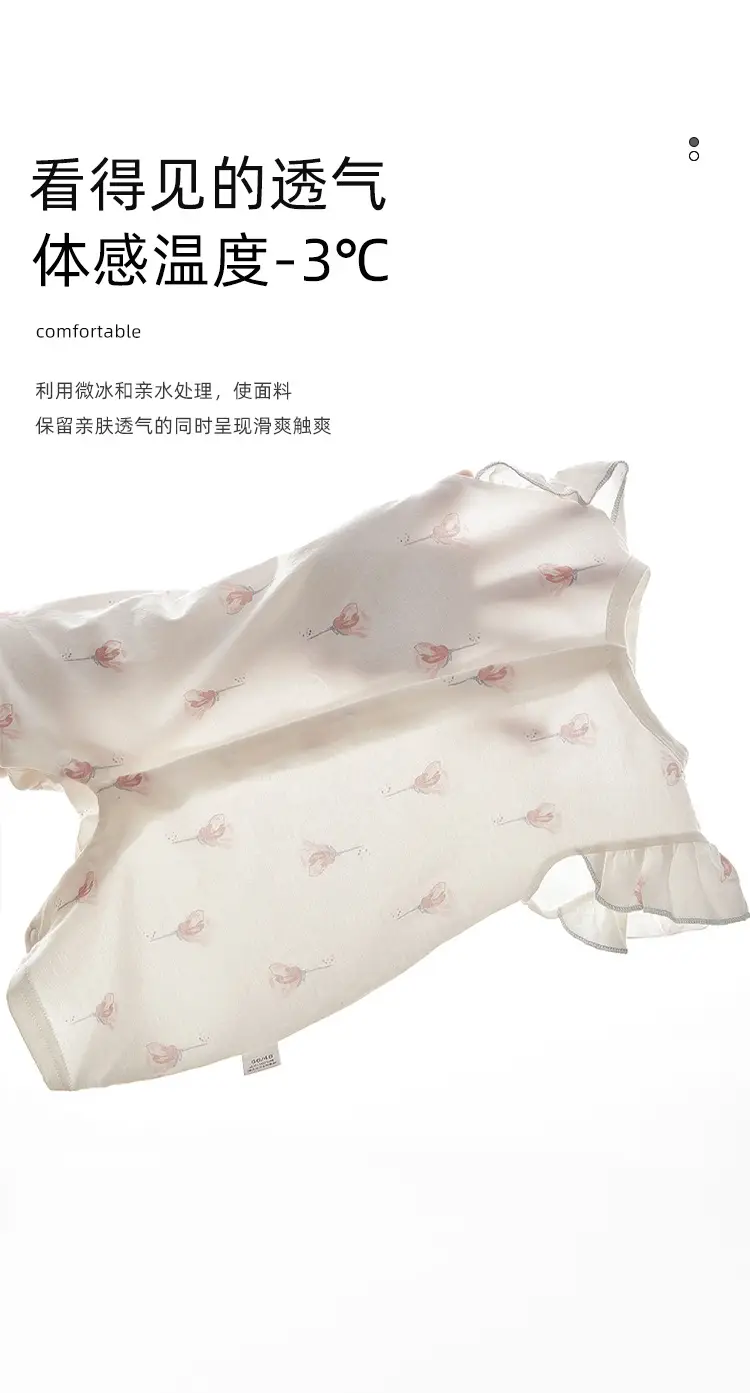 Baby Cotton Floral Jumpsuit Summer Short Sleeve — feature 3
