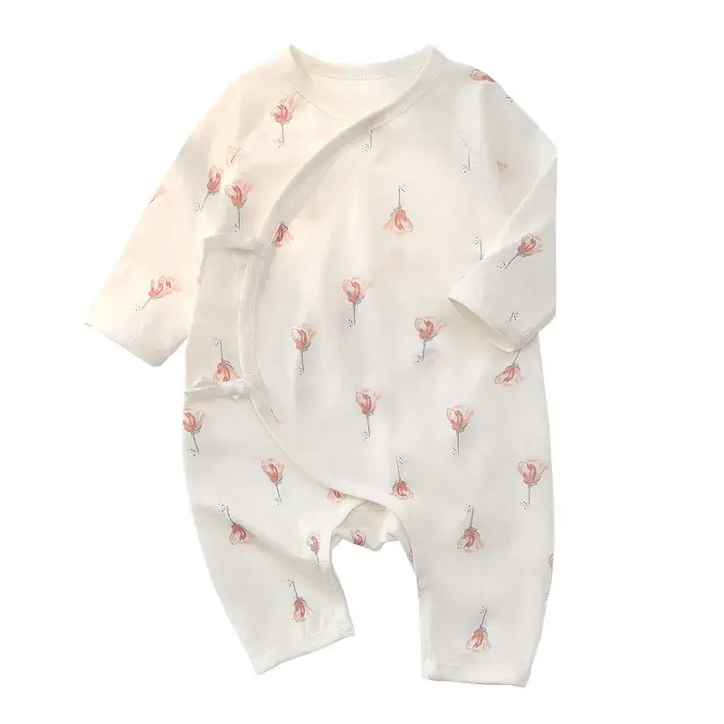 Newborn Long Sleeve Butterfly Pajamas White - Image 6