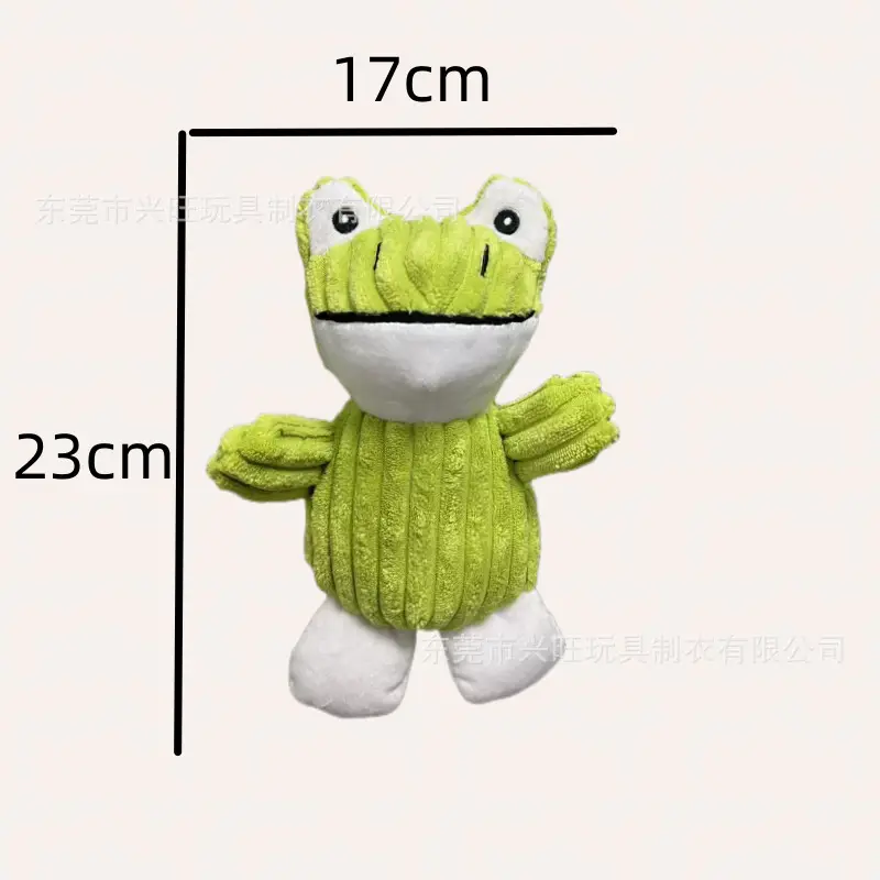 New pet plush toy frog pig a variety of pet-shaped dog toys bite-resistant interactive sound toys