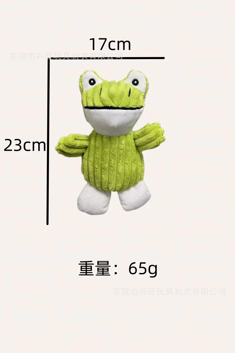 New pet plush toy frog pig a variety of pet-shaped dog toys bite-resistant interactive sound toys — feature 1
