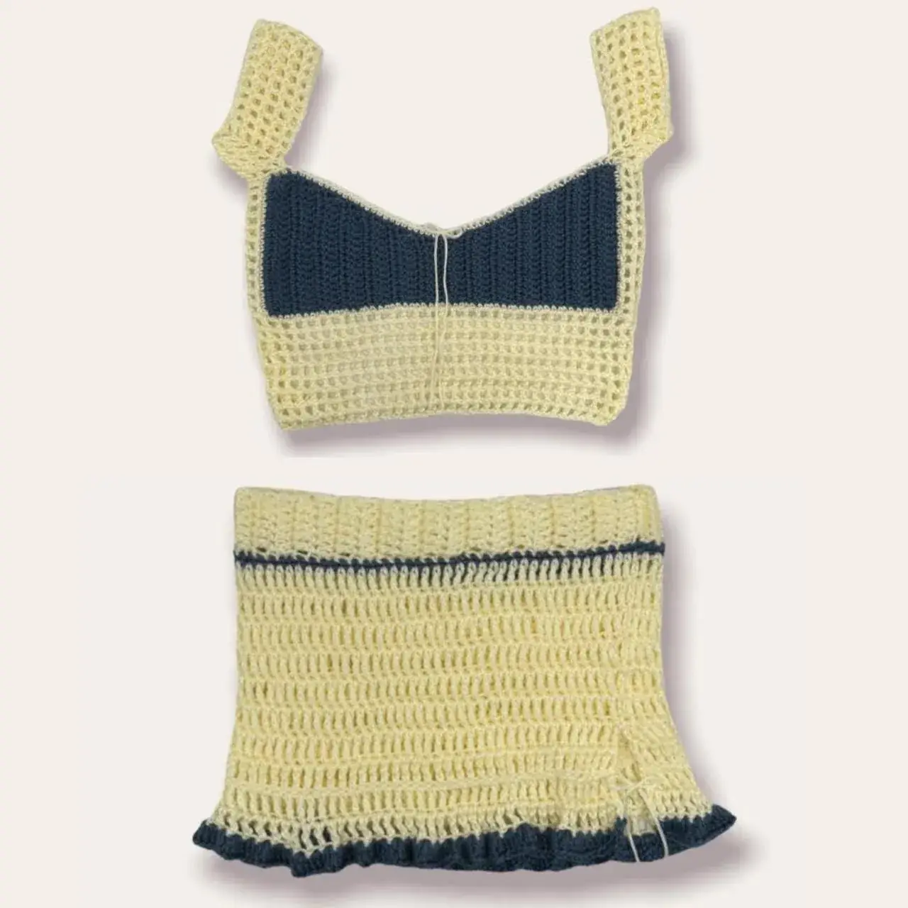 2023 Knitted Two-Piece Vest & Skirt Set for Women
