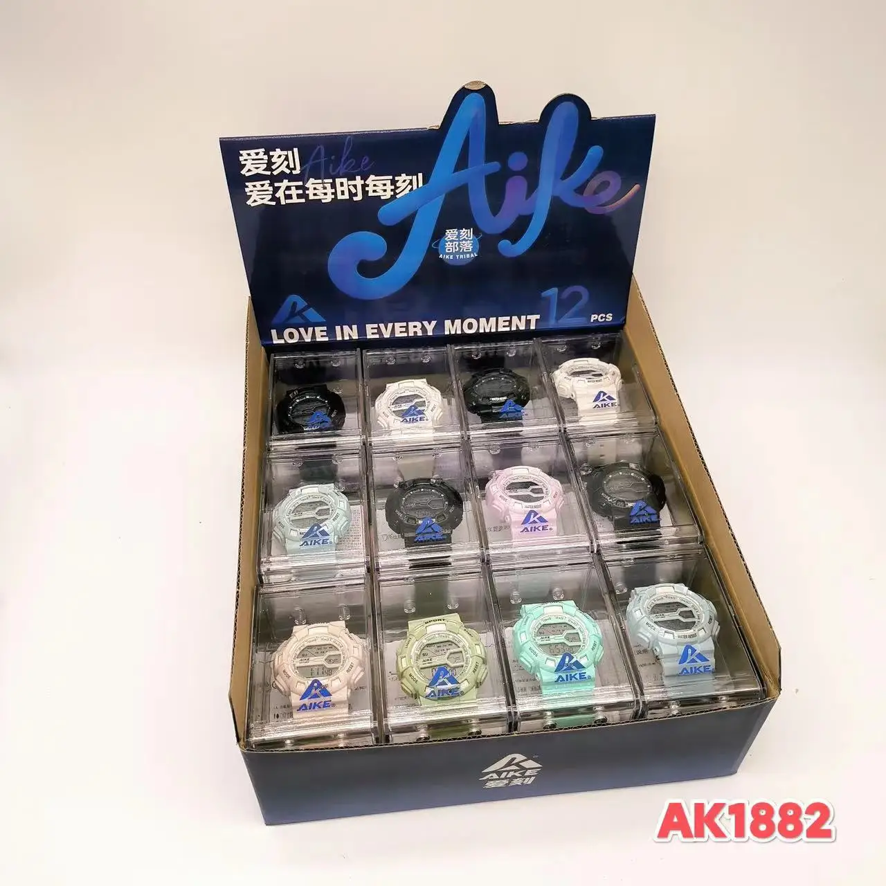 Aike Waterproof Men Women Student Watch Macaron Color — feature 1