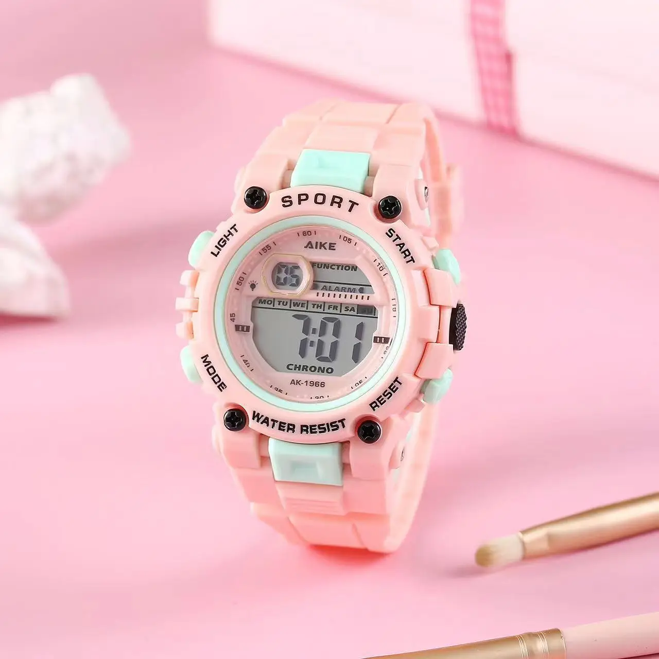 Aike Waterproof Men Women Student Watch Macaron Color — feature 8
