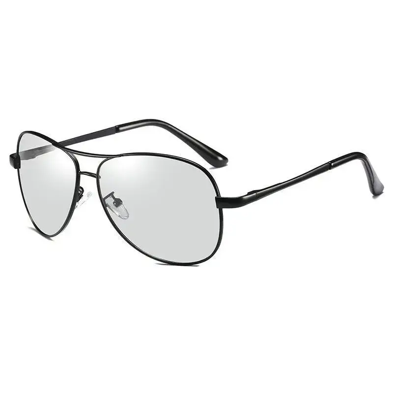 Men Polarized Sunglasses with Photochromic Lens & Spring Legs