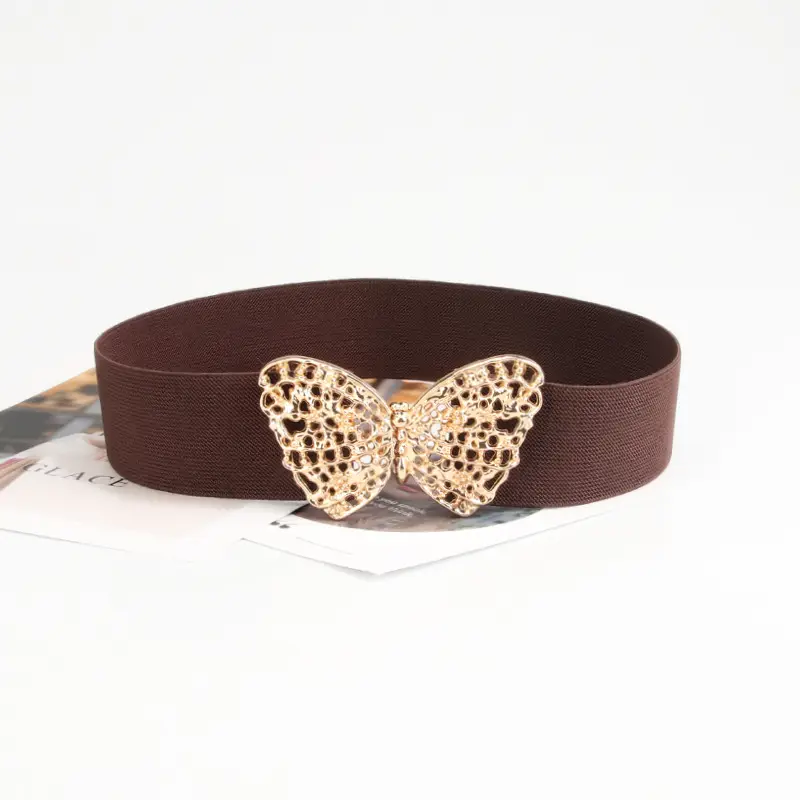 Butterfly Belt for Women Black Elastic Waist Cover