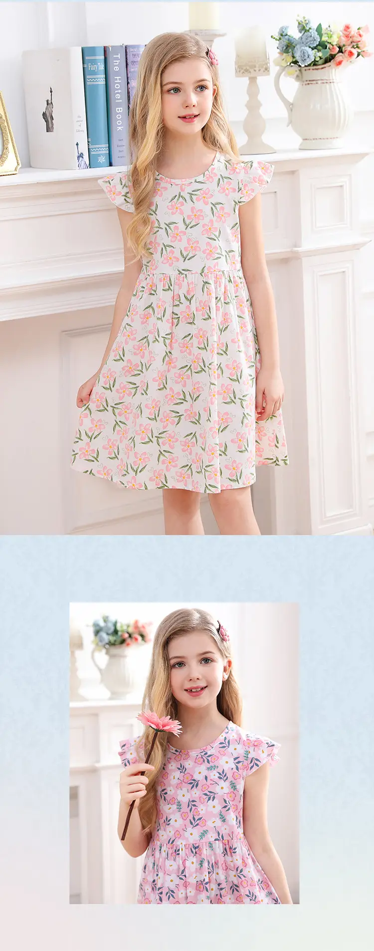 Girls Cotton Lemon Print Summer Dress 2023 — feature 11