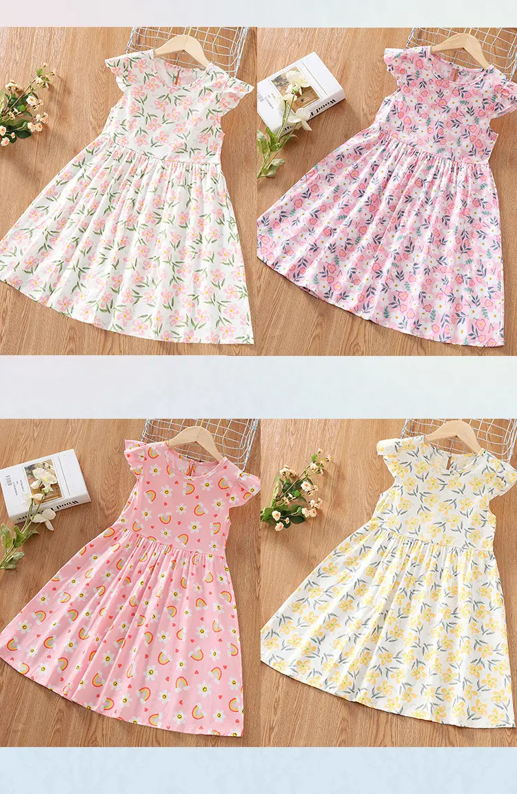 Girls Cotton Lemon Print Summer Dress 2023 — feature 7
