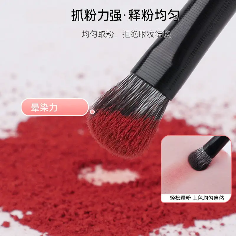 6 Pack Soft Wool Eye Shadow Brush Set for Makeup Beginners - Image 3