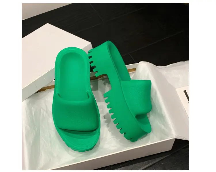 Thick-Soled Slippers for Women, European and American Style, Trendy High-End Eva Flat Large-Size Outdoor Soft-Soled One-Line Sandals, Comfortable for Women — feature 22