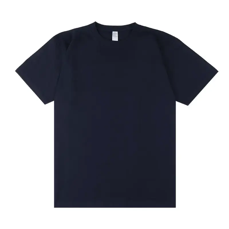 Men's 250g Navy Cotton Short Sleeve T-Shirt