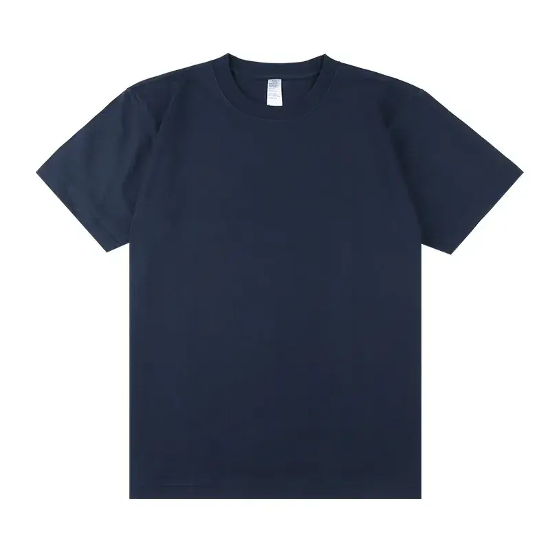 Men's 250g Navy Cotton Short Sleeve T-Shirt