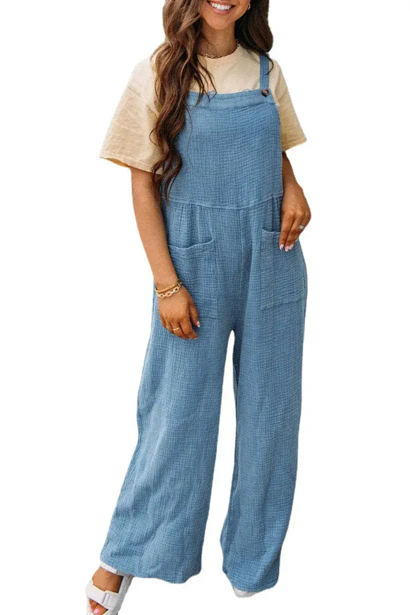 2025 Women's Navy Blue Loose Strap Pants Casual Summer — feature 21