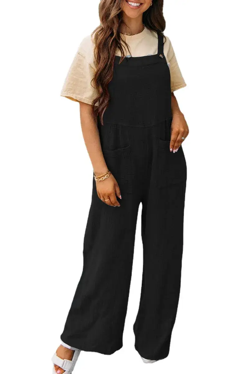 2025 Women's Navy Blue Loose Strap Pants Casual Summer — feature 25