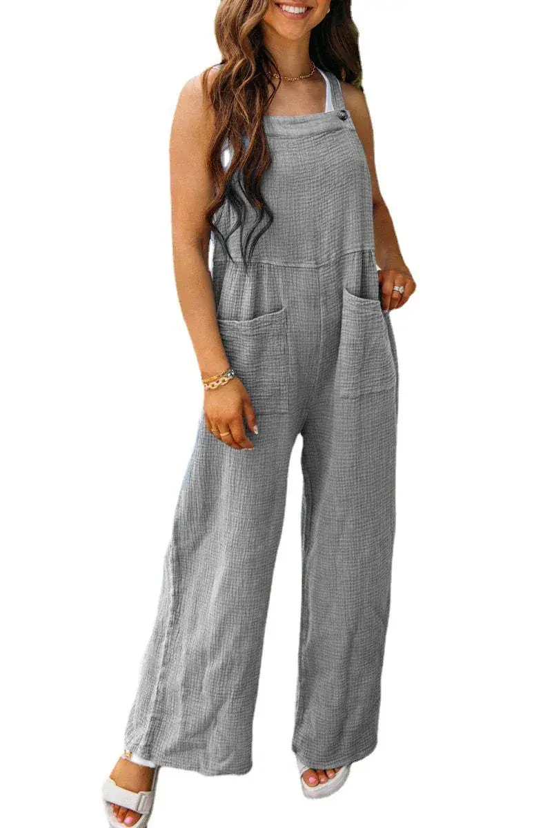 2025 Women's Navy Blue Loose Strap Pants Casual Summer — feature 29