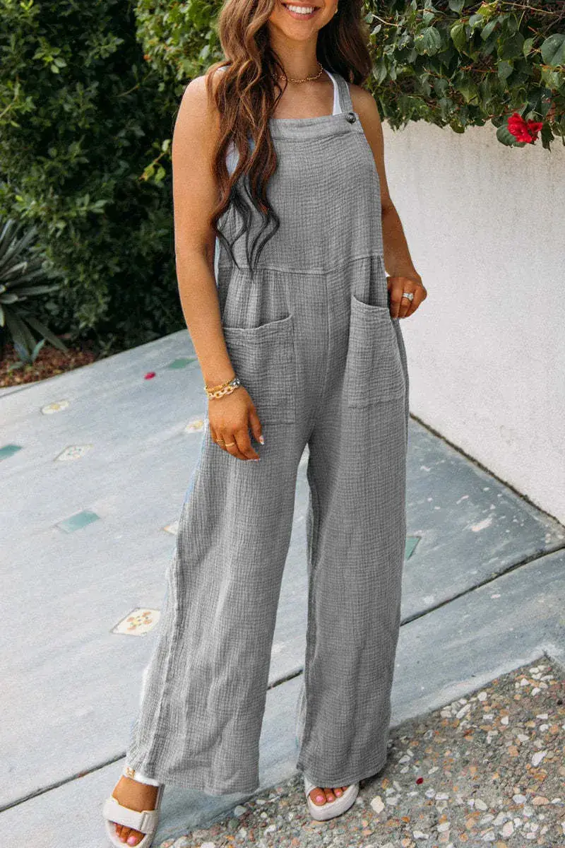 2025 Women's Navy Blue Loose Strap Pants Casual Summer — feature 30