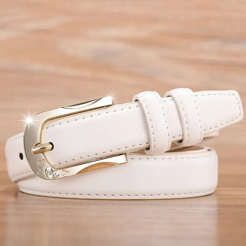 White D-Shape Belt Buckle for Women - Image 15