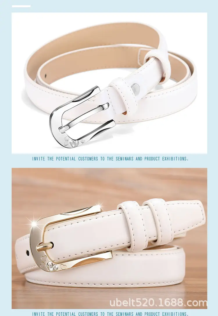 White D-Shape Belt Buckle for Women — feature 23