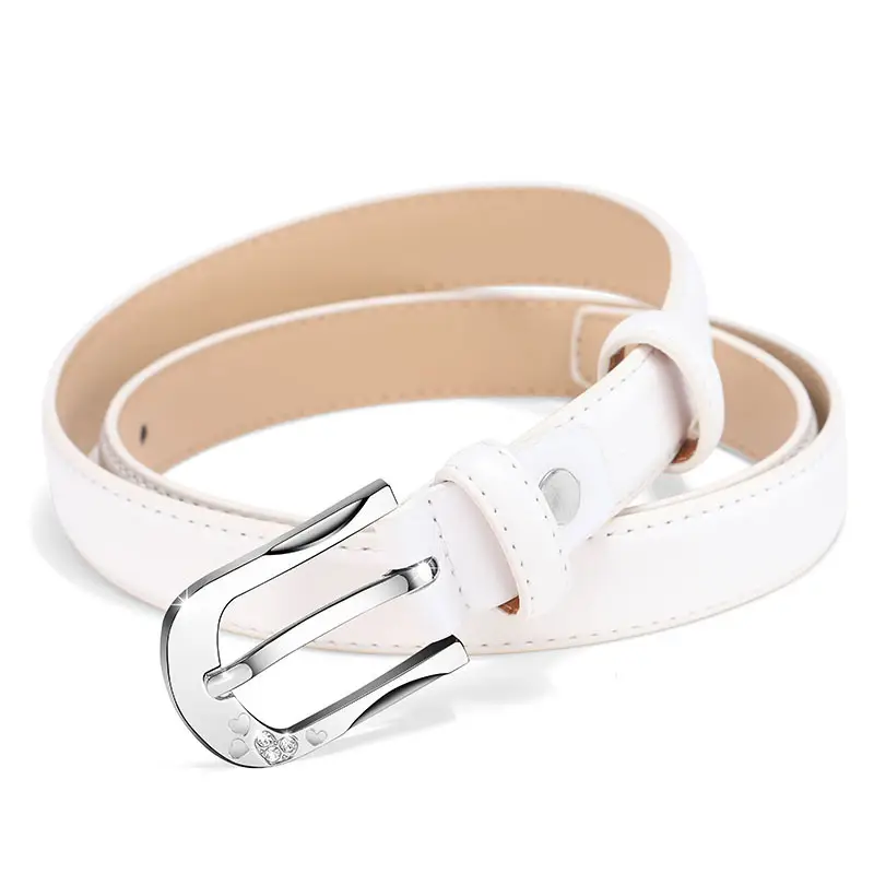 White D-Shape Belt Buckle for Women - Image 14