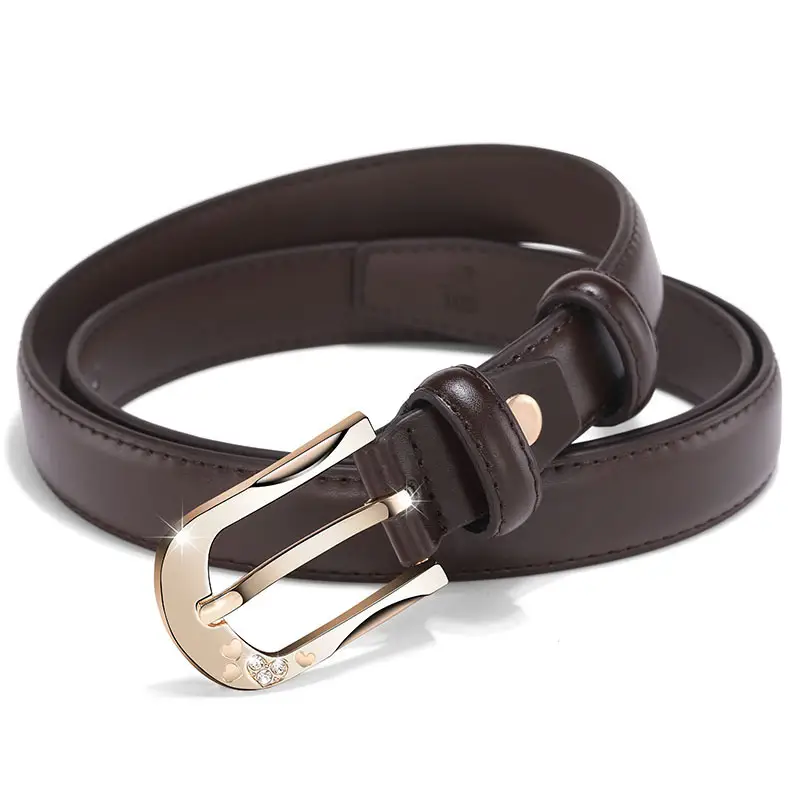 White D-Shape Belt Buckle for Women - Image 2