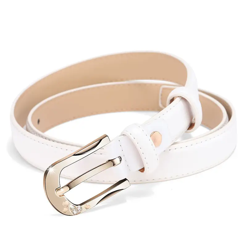 White D-Shape Belt Buckle for Women - Image 7