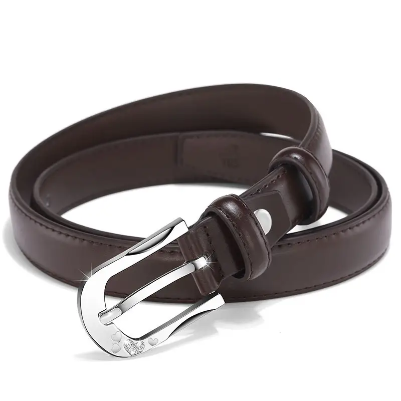 White D-Shape Belt Buckle for Women - Image 9