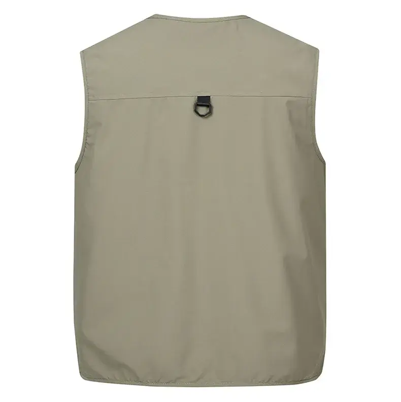 Men's Neon Zip Vest with 4 Flap Pockets Large — feature 12