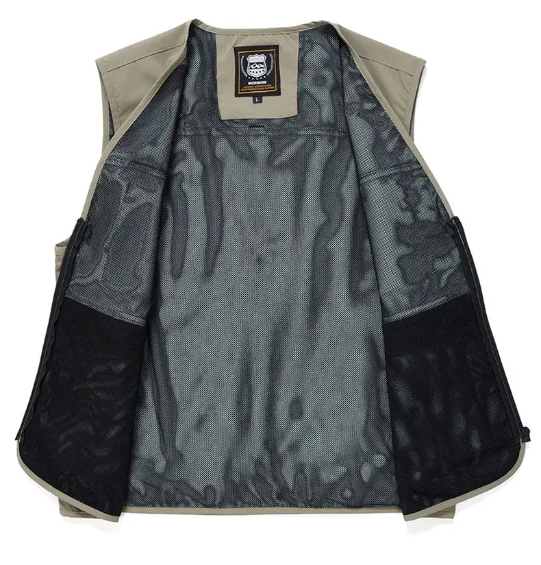 Men's Neon Zip Vest with 4 Flap Pockets Large — feature 13