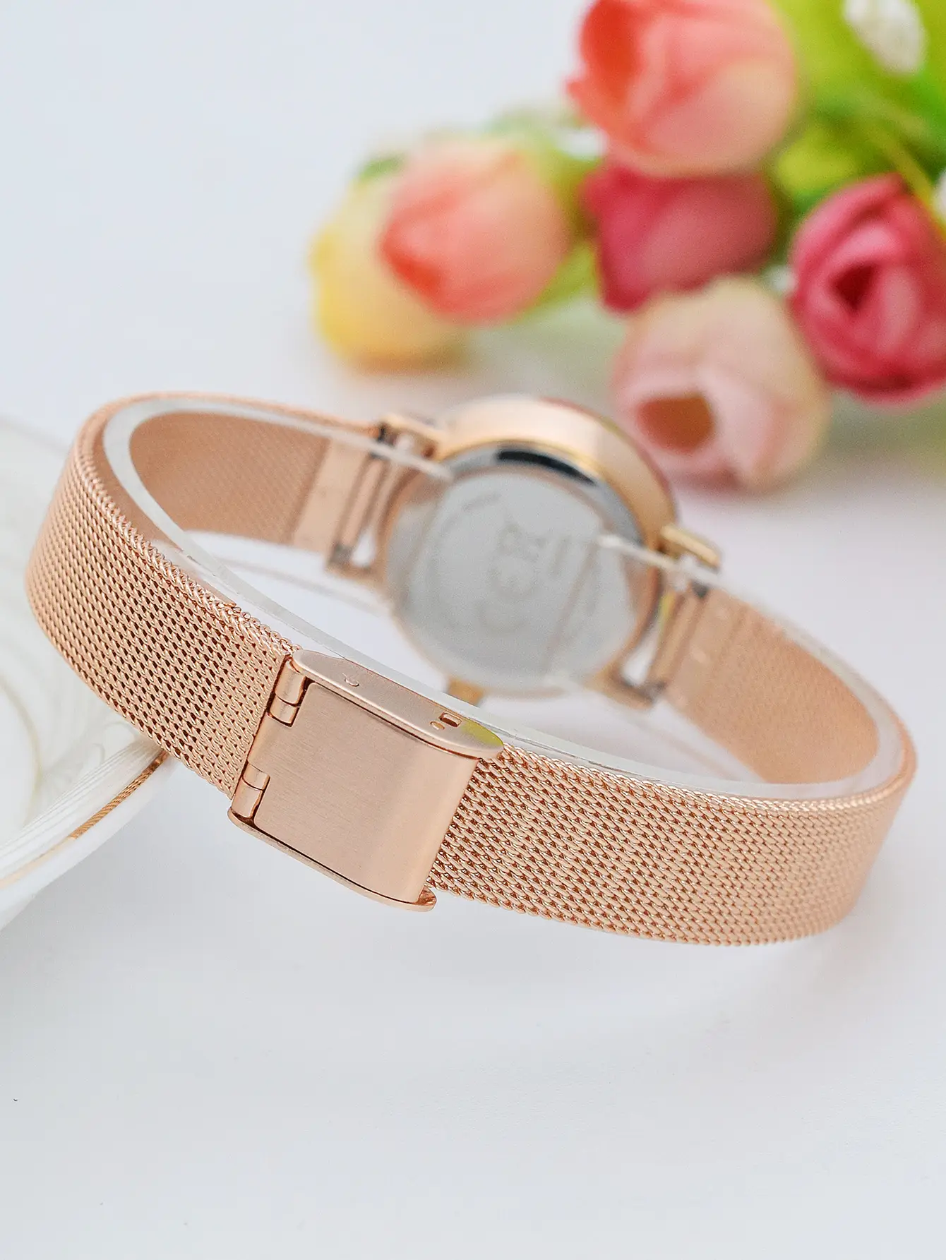 Women's Pink Diamond Watch with Rose Gold Dial — feature 4