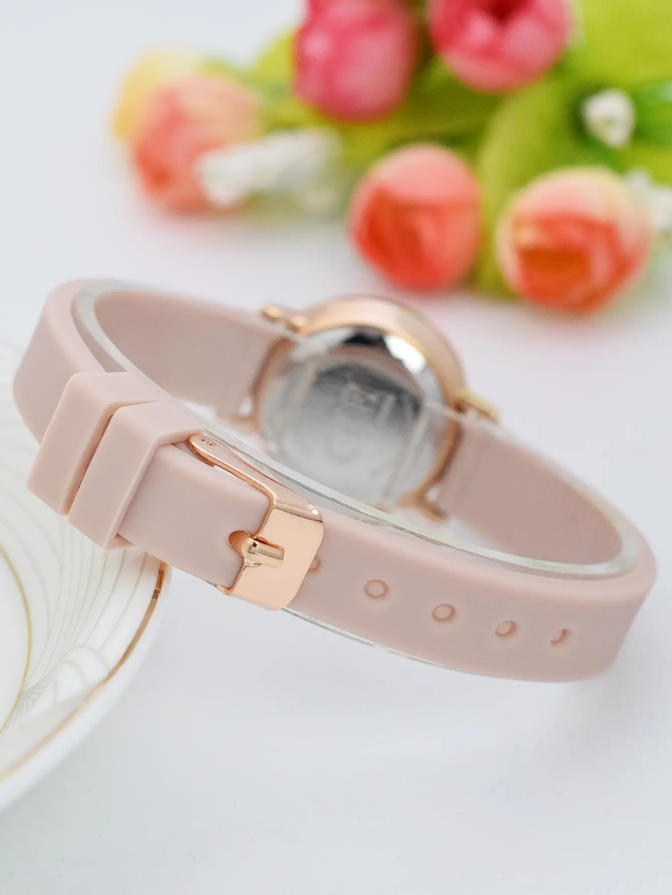 Women's Pink Diamond Watch with Rose Gold Dial — feature 5