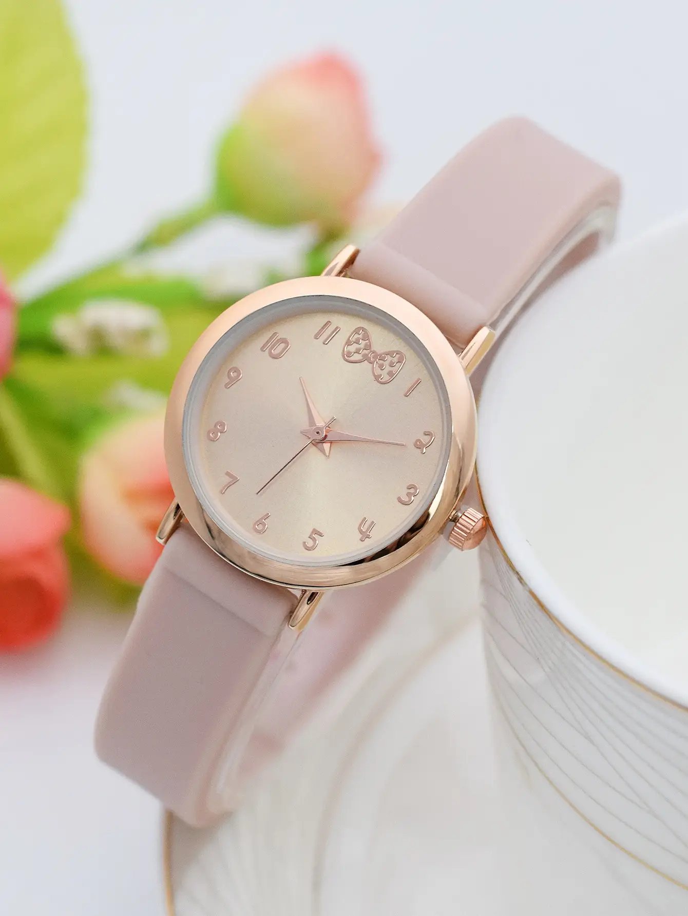Women's Pink Diamond Watch with Rose Gold Dial — feature 9