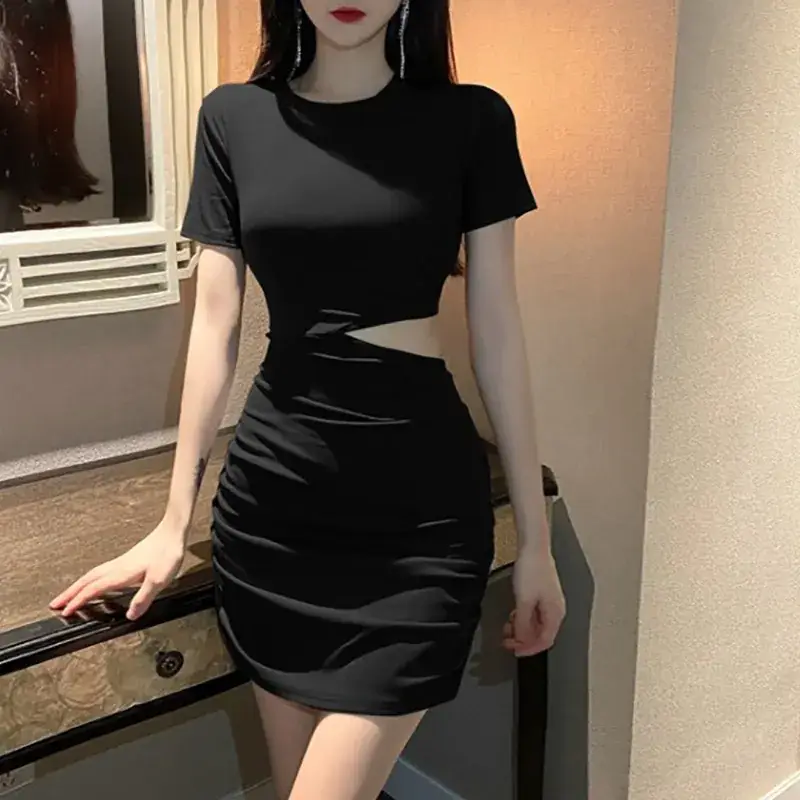 Women's Summer Slim Fit Hollow Knee Short Dress