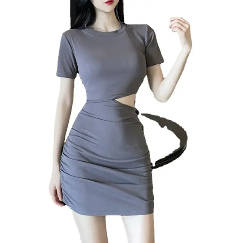Women's Summer Slim Fit Hollow Knee Short Dress