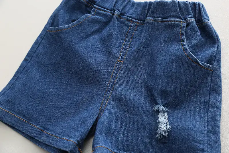 Children's Striped T-Shirt & Shorts Set Green White Cotton — feature 14