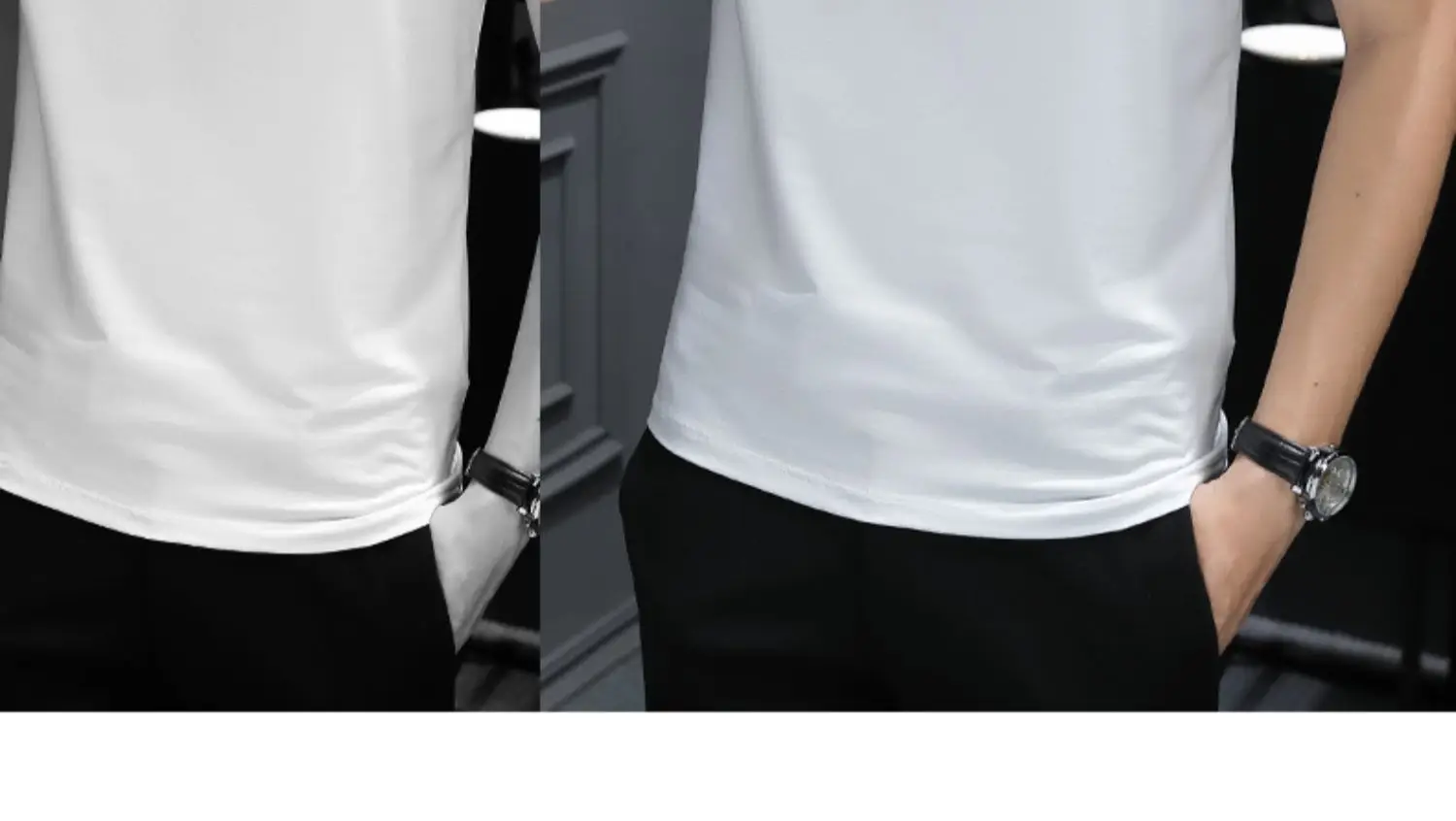 Men's Black Ice Silk T-Shirt 2025 Summer — feature 19