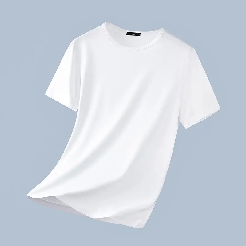 Men's Black Ice Silk T-Shirt 2025 Summer - Image 2
