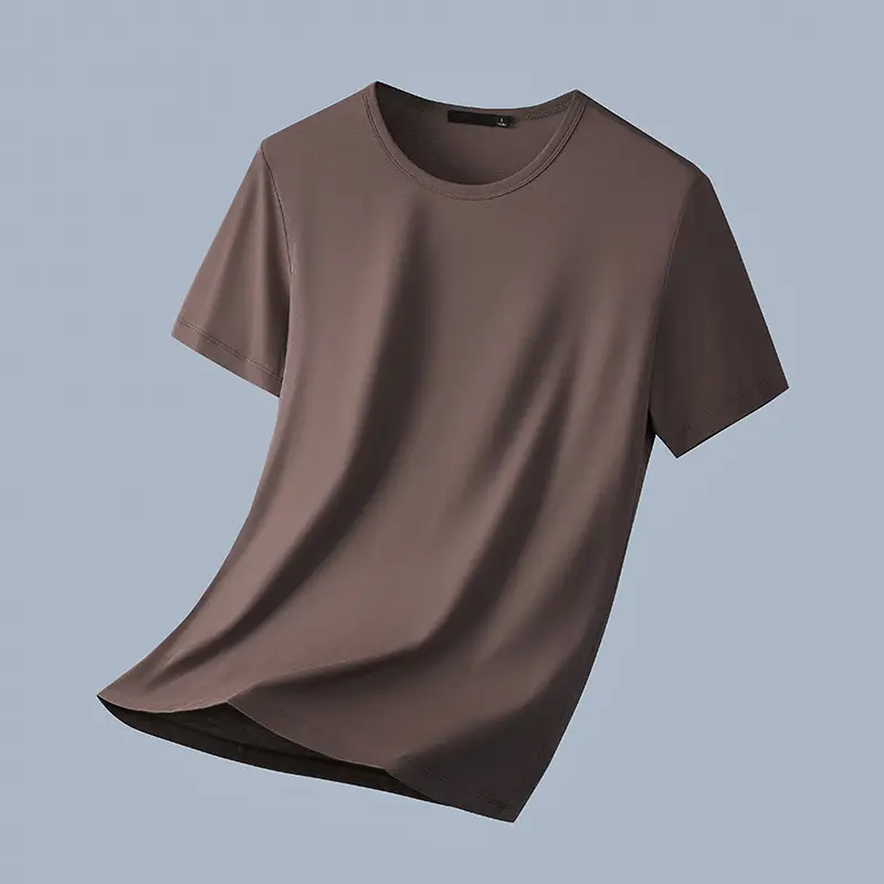 Men's Black Ice Silk T-Shirt 2025 Summer - Image 8