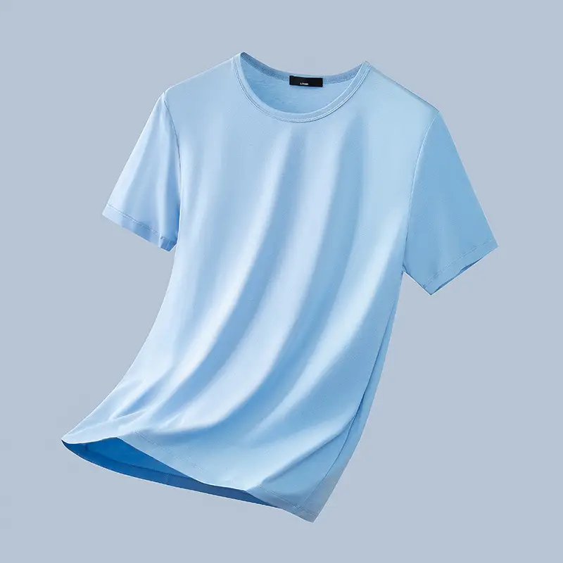 Men's Black Ice Silk T-Shirt 2025 Summer - Image 9