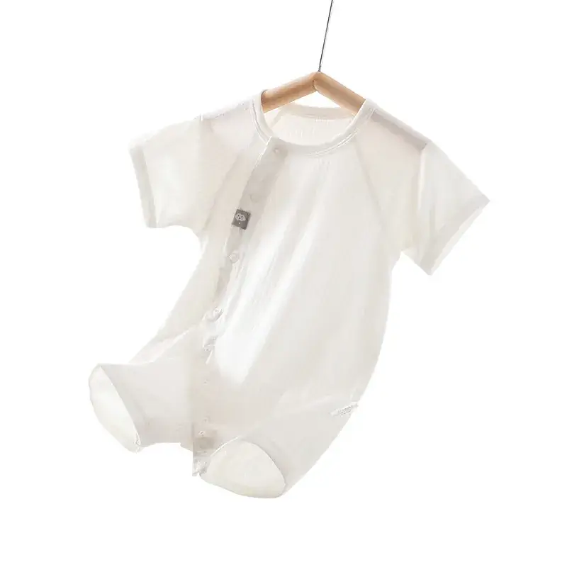 Baby Bamboo Fiber Light Blue Shorts Set - Image 9