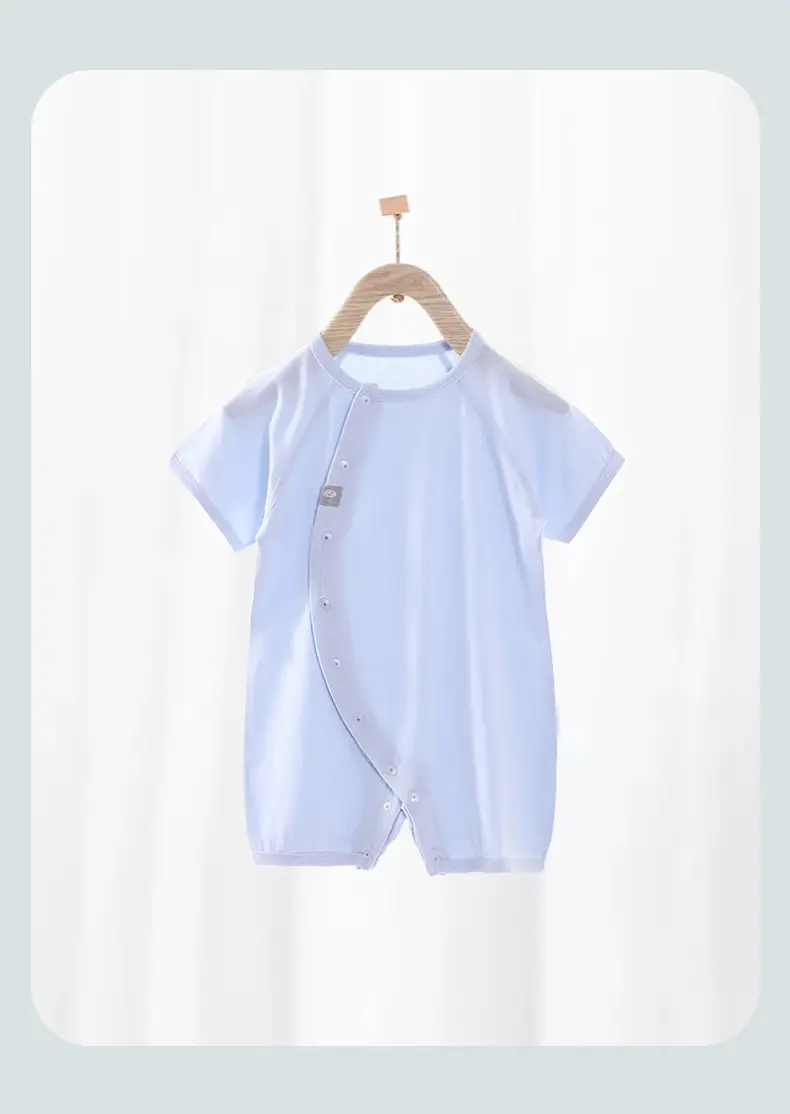 Baby Bamboo Fiber Light Blue Shorts Set — feature 11