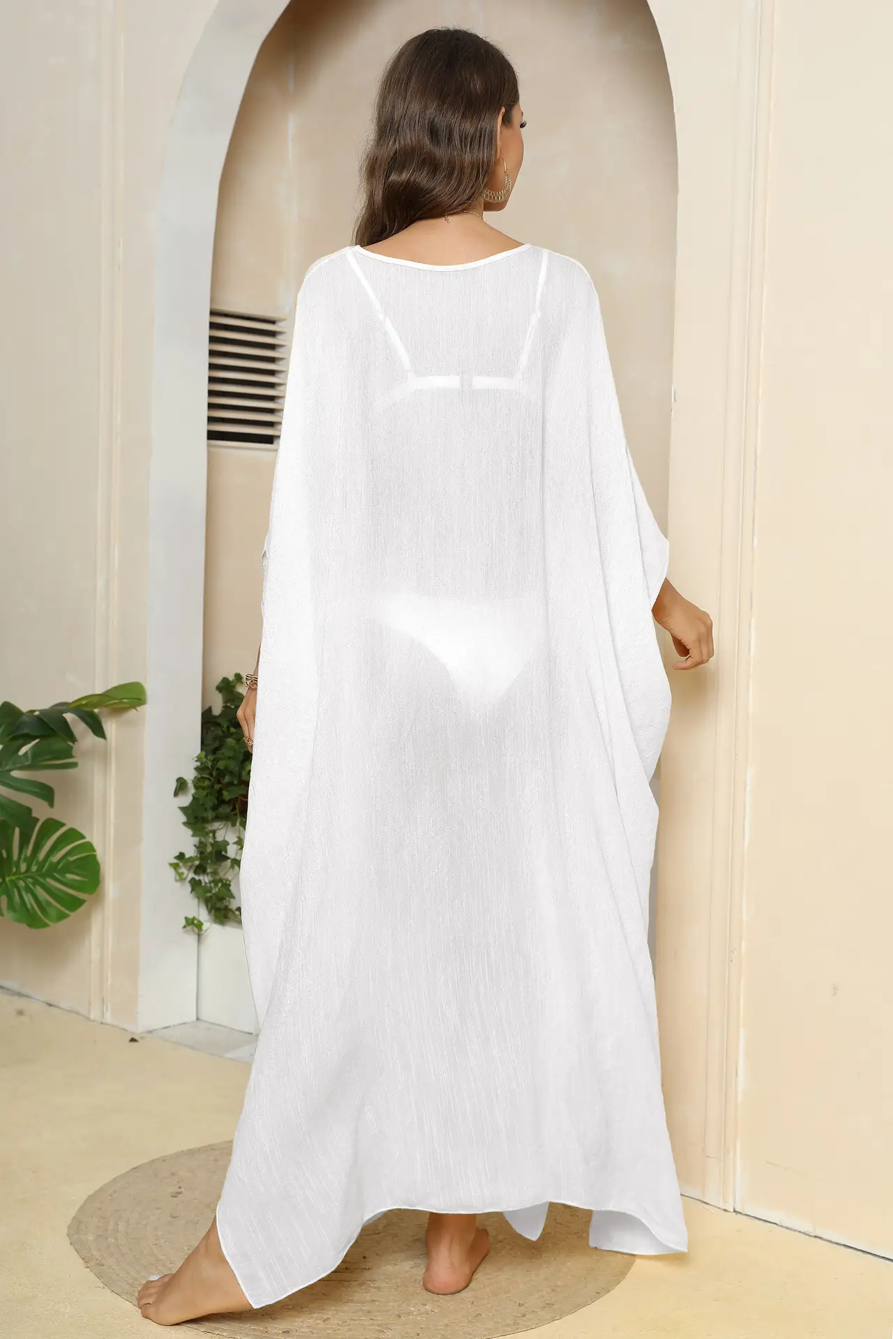 Women's Black Loose Floor-Length Dress with Long Skirt — feature 7