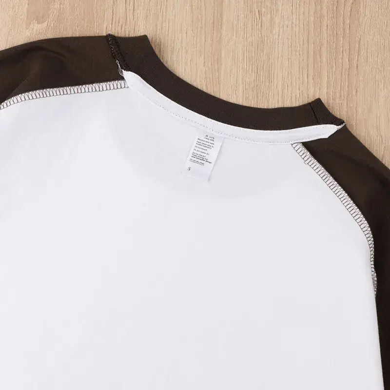 Men Cotton T-Shirt White Black 250g Round Neck - Image 8