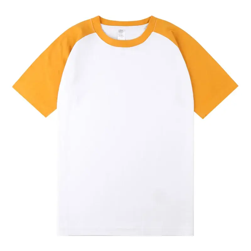 Men Cotton T-Shirt White Black 250g Round Neck - Image 2